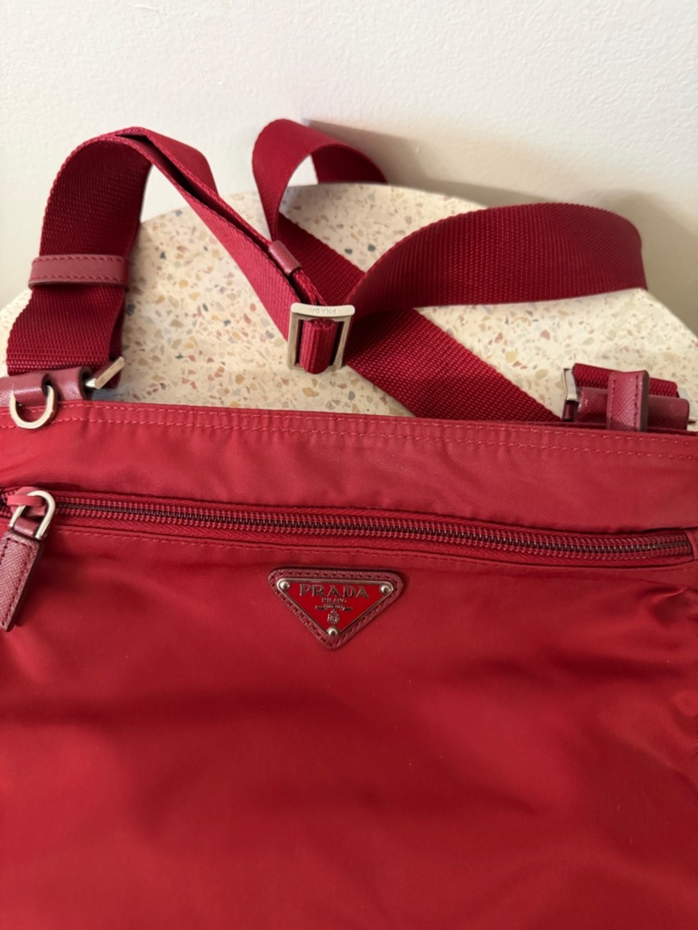 Prada Nylon Triangle Logo Vintage Messenger Bag - Picture 5 of 9